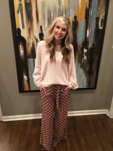 Load image into Gallery viewer, Brown Polka Dot Pants