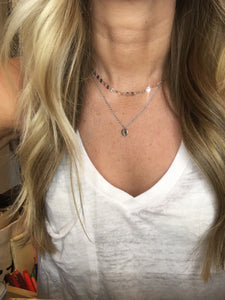 Silver layered necklace