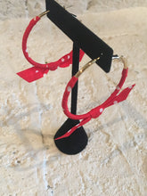 Load image into Gallery viewer, Red &amp; White Polka Dot Earrings