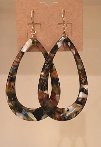 Confetti hoop earrings