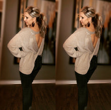 Load image into Gallery viewer, Twisted Open Back Sweater