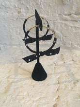 Load image into Gallery viewer, Black &amp; White Polka Dot Earrings