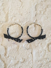 Load image into Gallery viewer, Black &amp; White Polka Dot Earrings