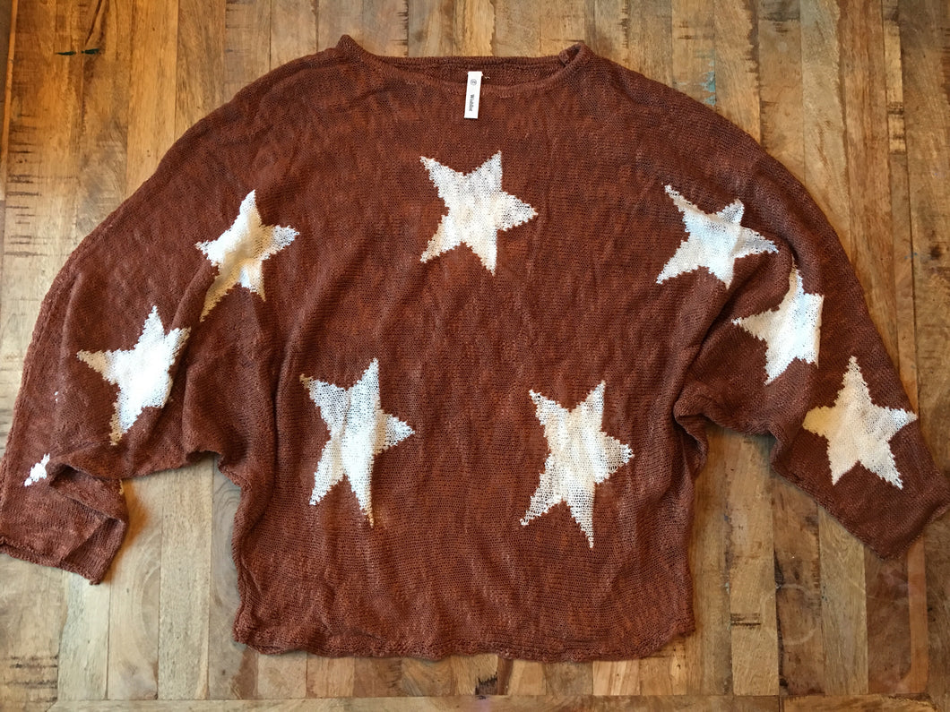 Rust Star Sweater