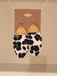 White Leopard Print with Gold