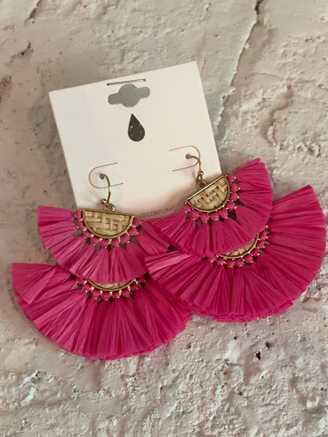 Fuchsia statement earrings