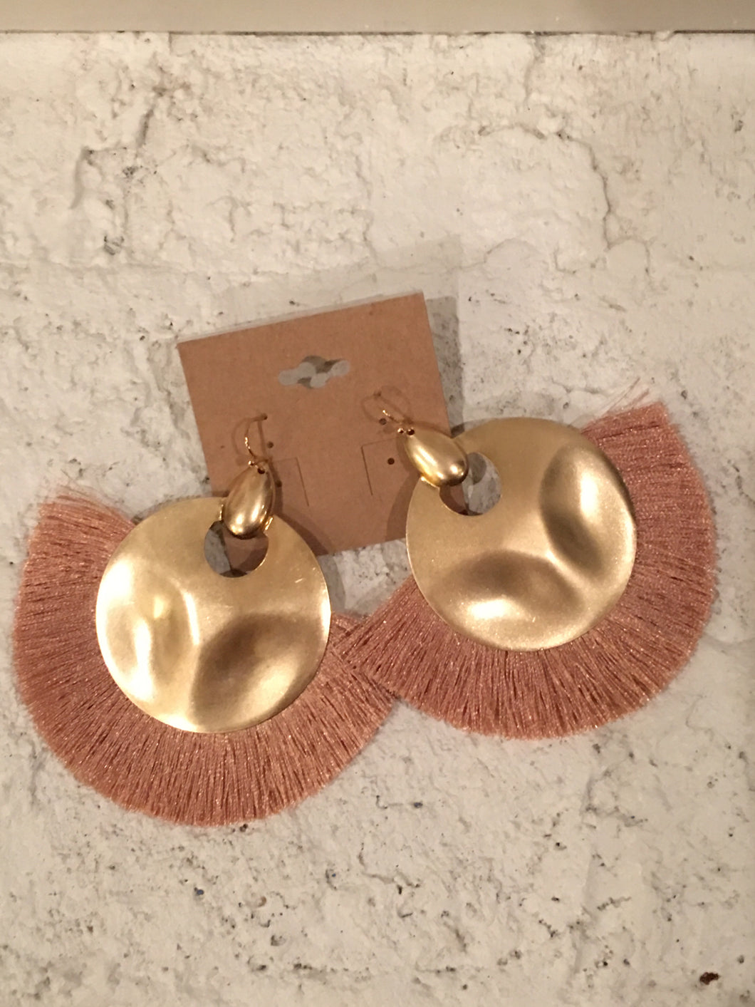 Gold with tan fringe