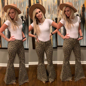 Leopard Print Bell Bottoms