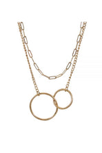 Load image into Gallery viewer, Double Hoop Layer Chain Necklace