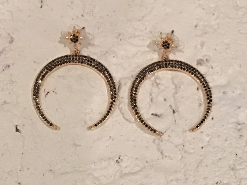 Crescent Star Earrings