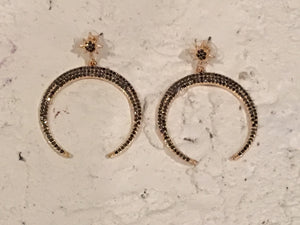 Crescent Star Earrings