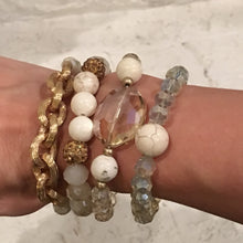 Load image into Gallery viewer, White 4 Layer Bracelet Set
