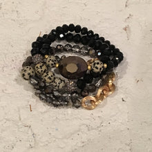 Load image into Gallery viewer, Black 4 Layer Bracelet Set