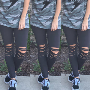 Ripped Black Leggings