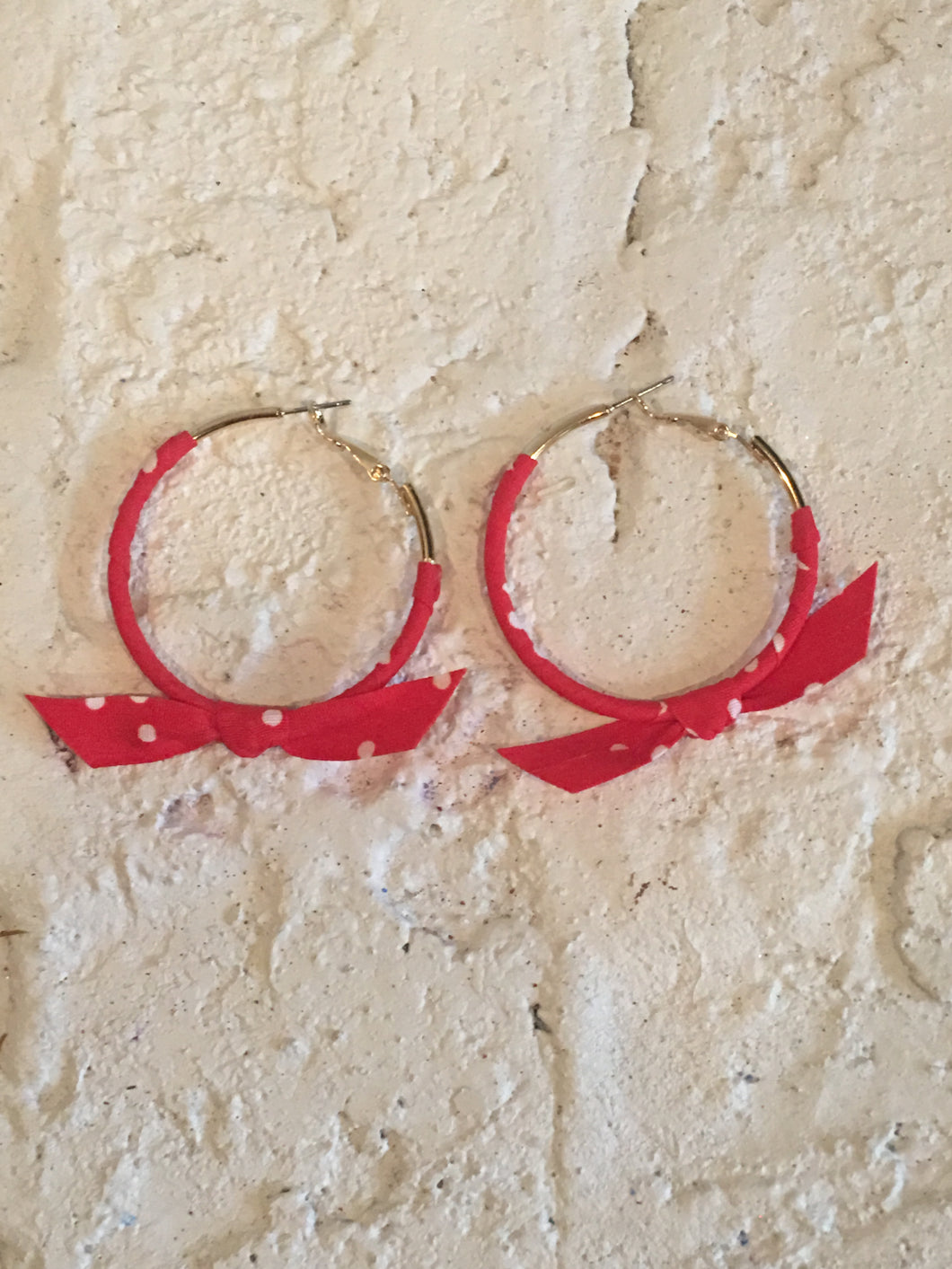 Red & White Polka Dot Earrings