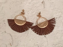Load image into Gallery viewer, Carmel Faux Leather Earrings