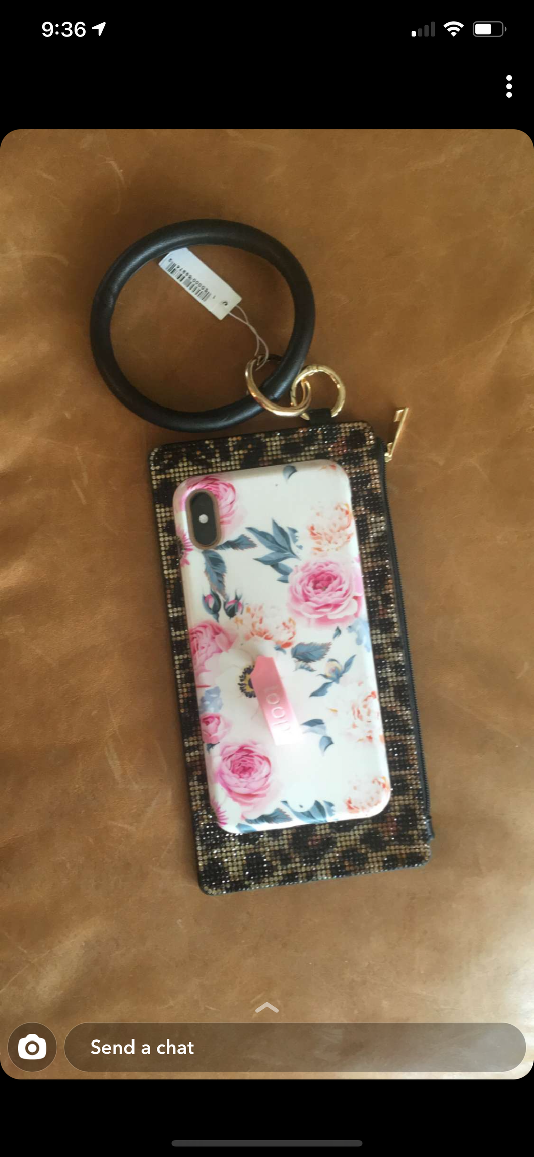 Leopard Print Wristlet