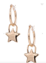 Load image into Gallery viewer, Metal Charm Hoop Earrings
